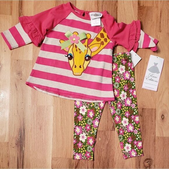 NWT Rare Editions Giraffe Tunic & Leggings Set - Picture 4 of 6